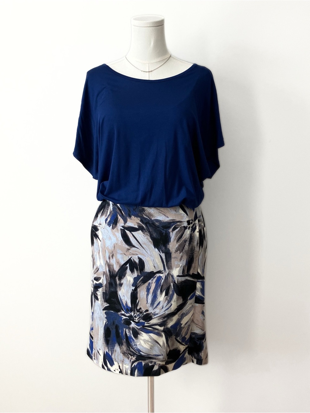 Inwear Copenhagen Blue Floral Print Women's Skirt